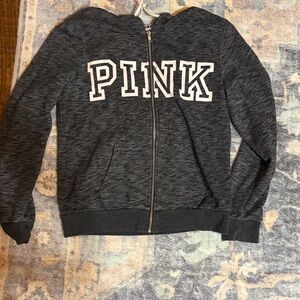 Victoria's Secret PINK Charcoal Zip-Up Jacket